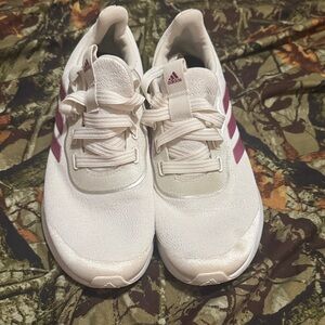 Adidas Women's White and Purple Athletic Shoes